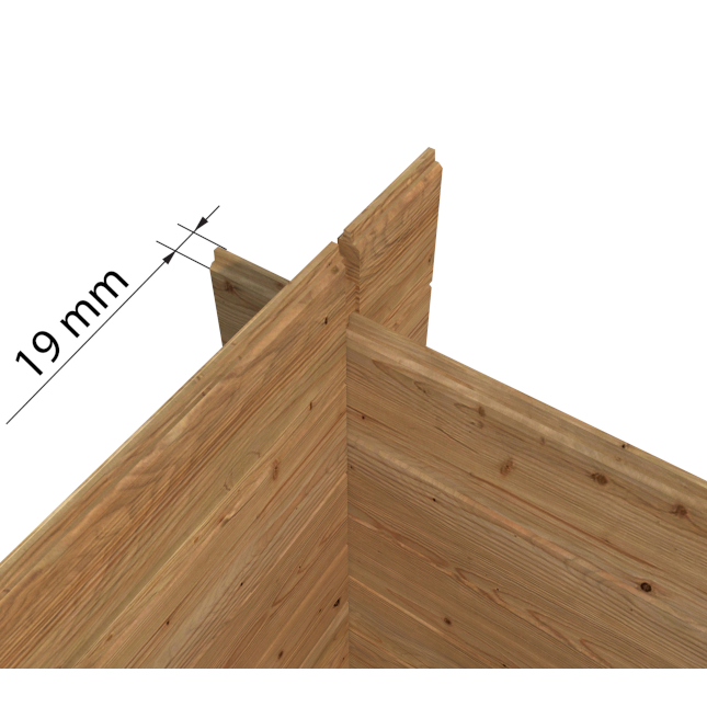 CASETTA IN LEGNO IMPREGNATO PABLO 3 CM. 296X200 LOSA LEGNAMI